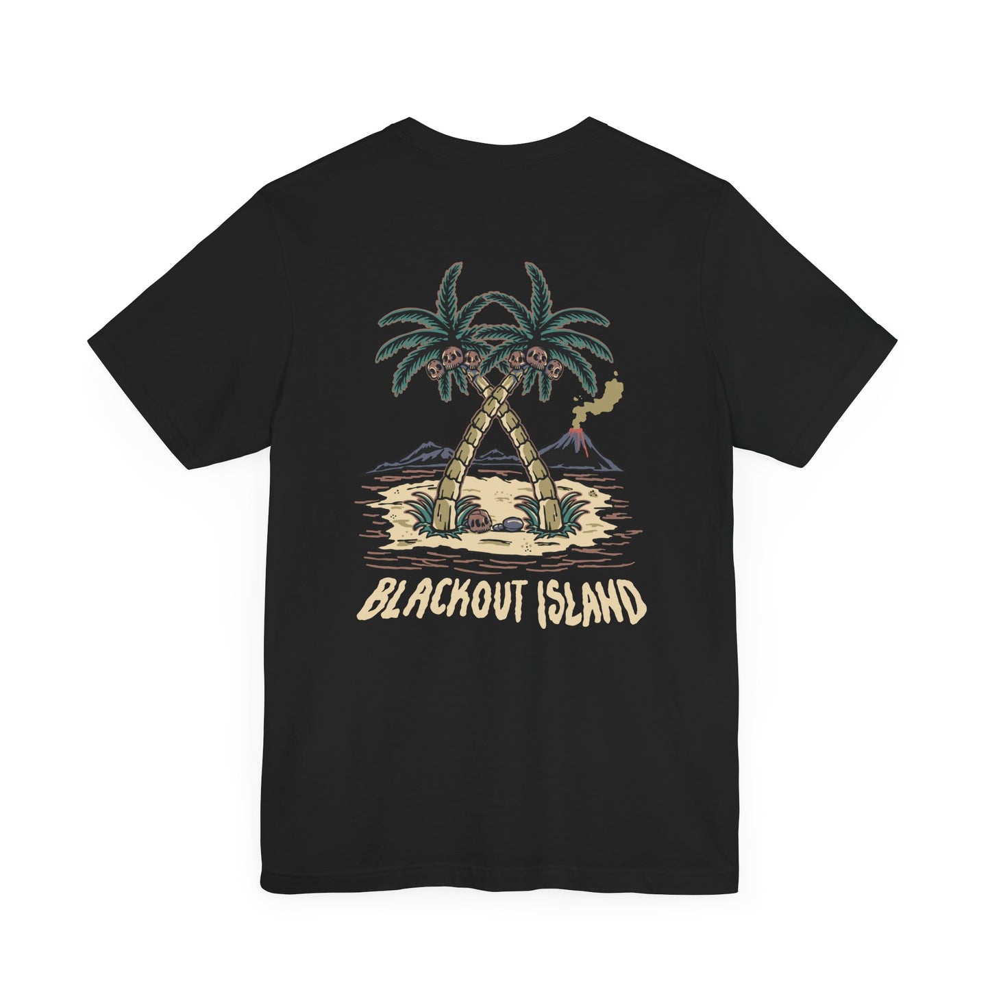 Coconut Skull Palm Tree T-Shirt Short Sleeve Shirt