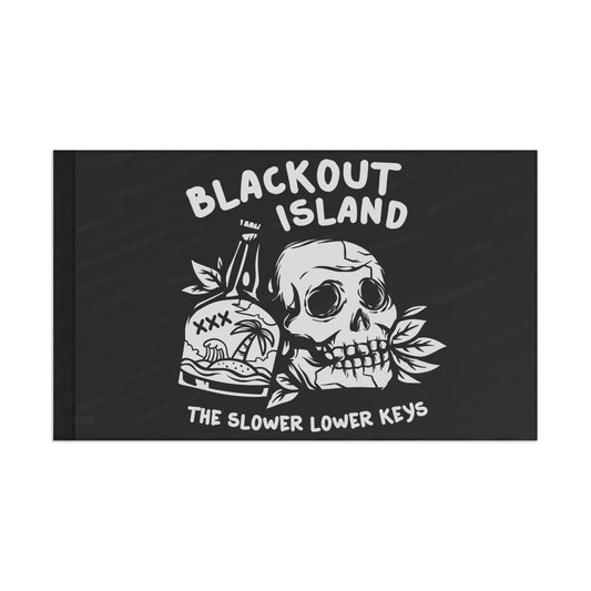 Blackout Island Logo Slower Lower Keys Boat Flag