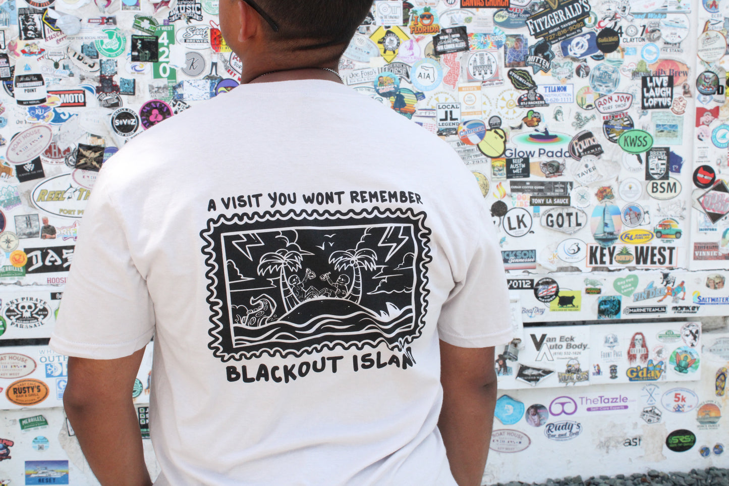 A Visit You Wont Remember Reverse Blackout Island Tee