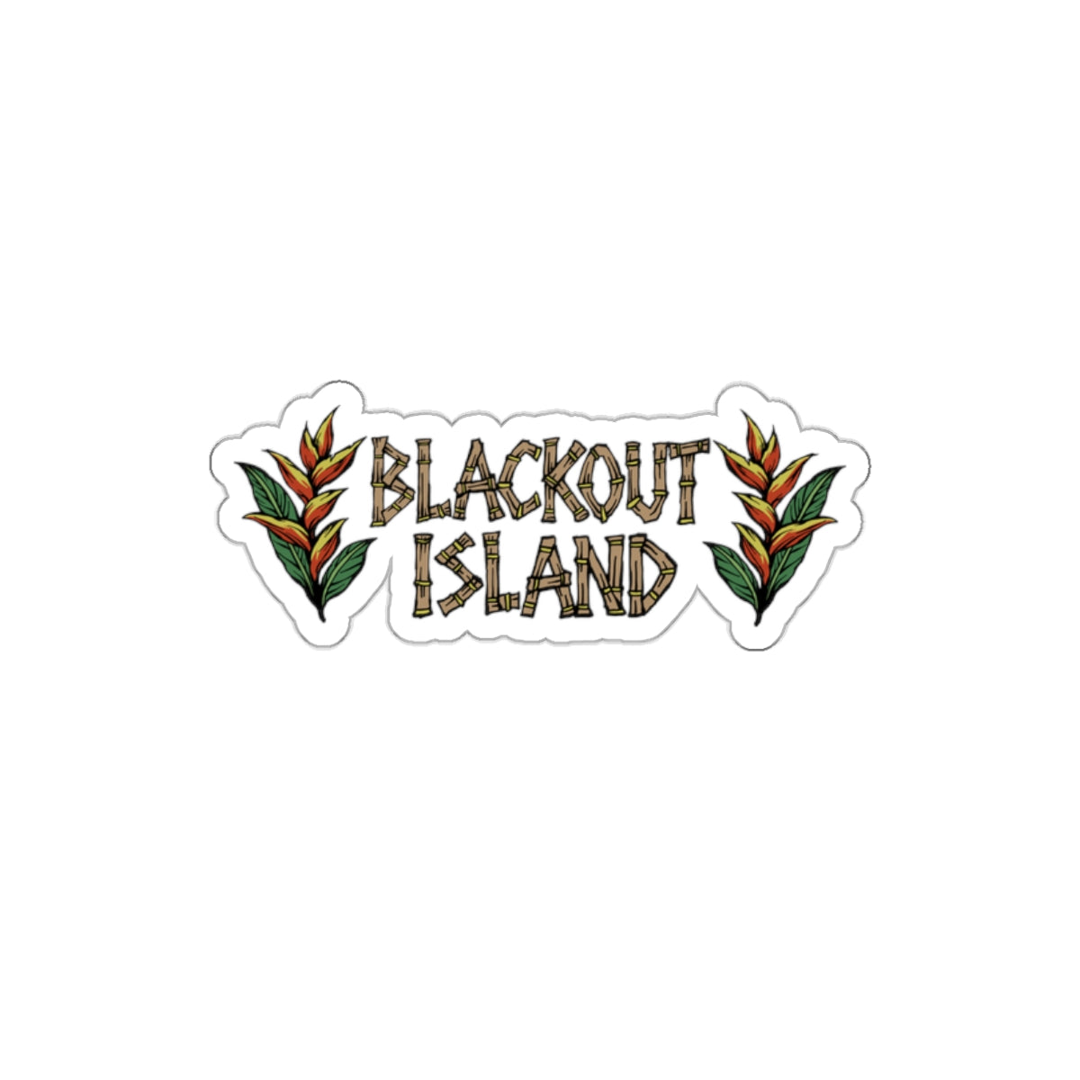Heliconia Blackout Island Sticker