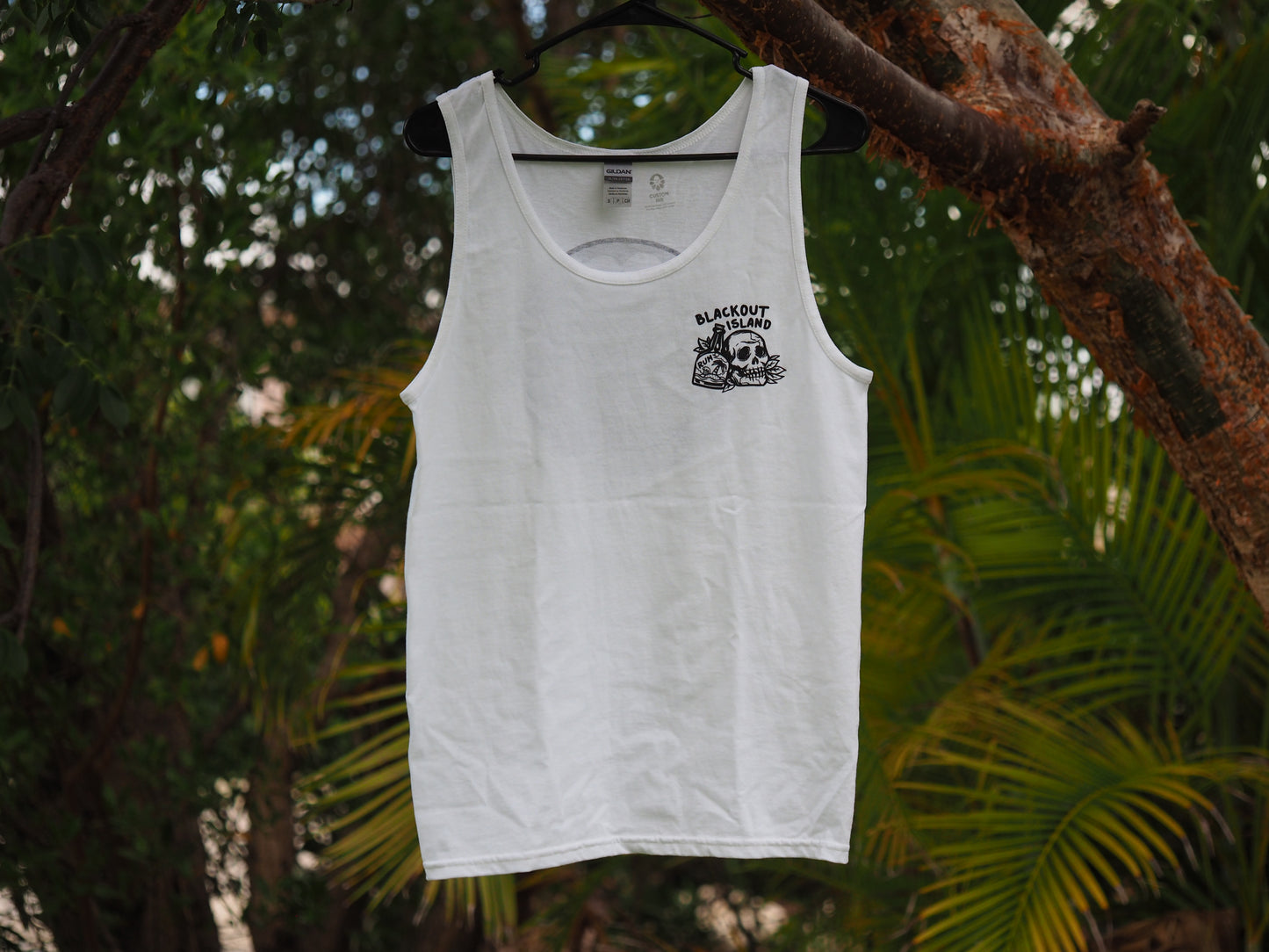 One Last Cast White Tank Top