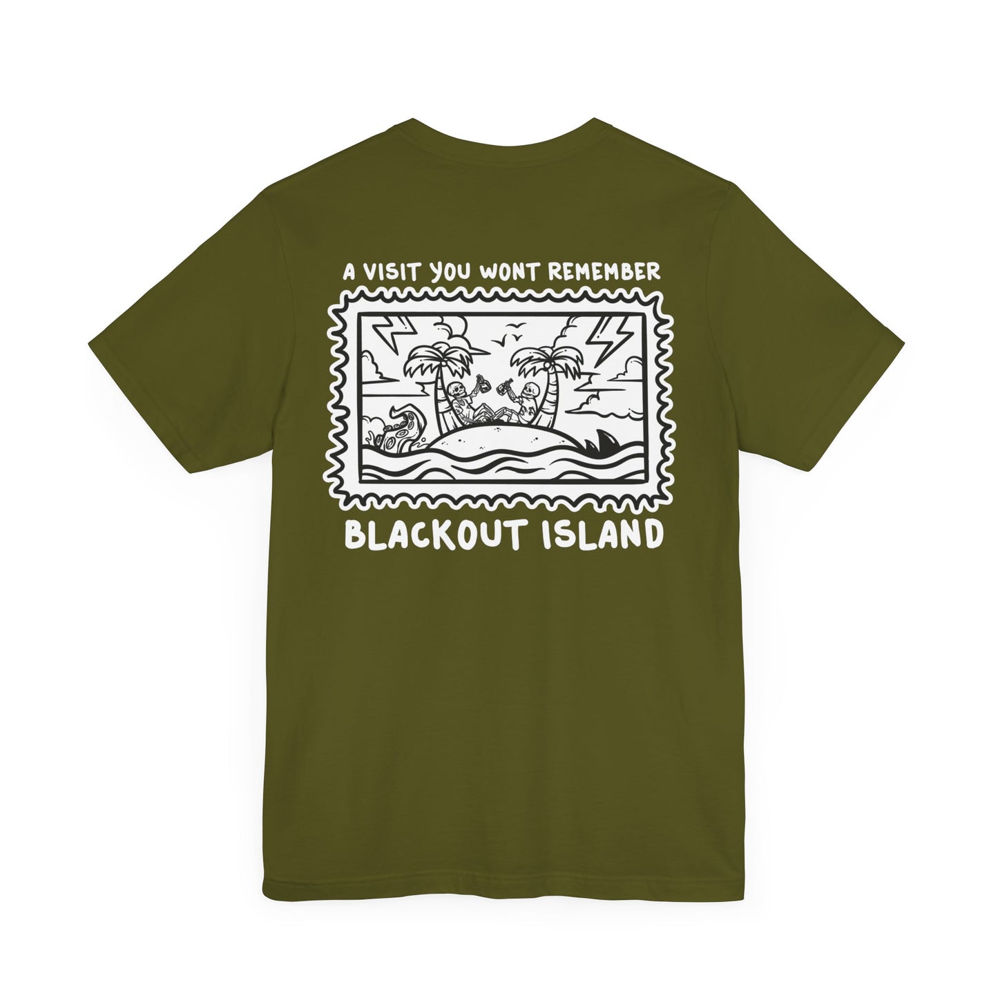 A Visit You Wont Remember Blackout Island T-Shirt Short Sleeve Tee