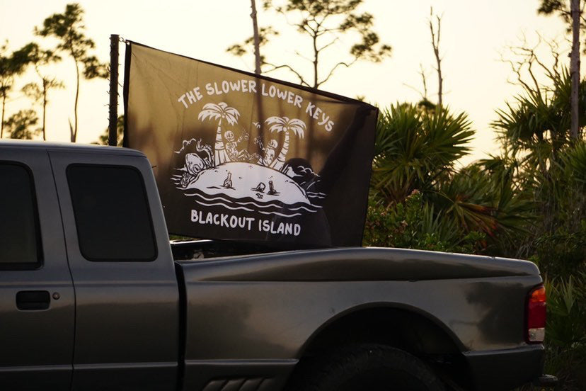 Blackout Island and The Slower Lower Keys Drinking Boat Flag