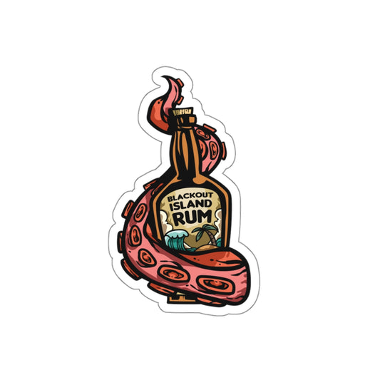 Rum Bottle and Tentacle Waterproof Sticker