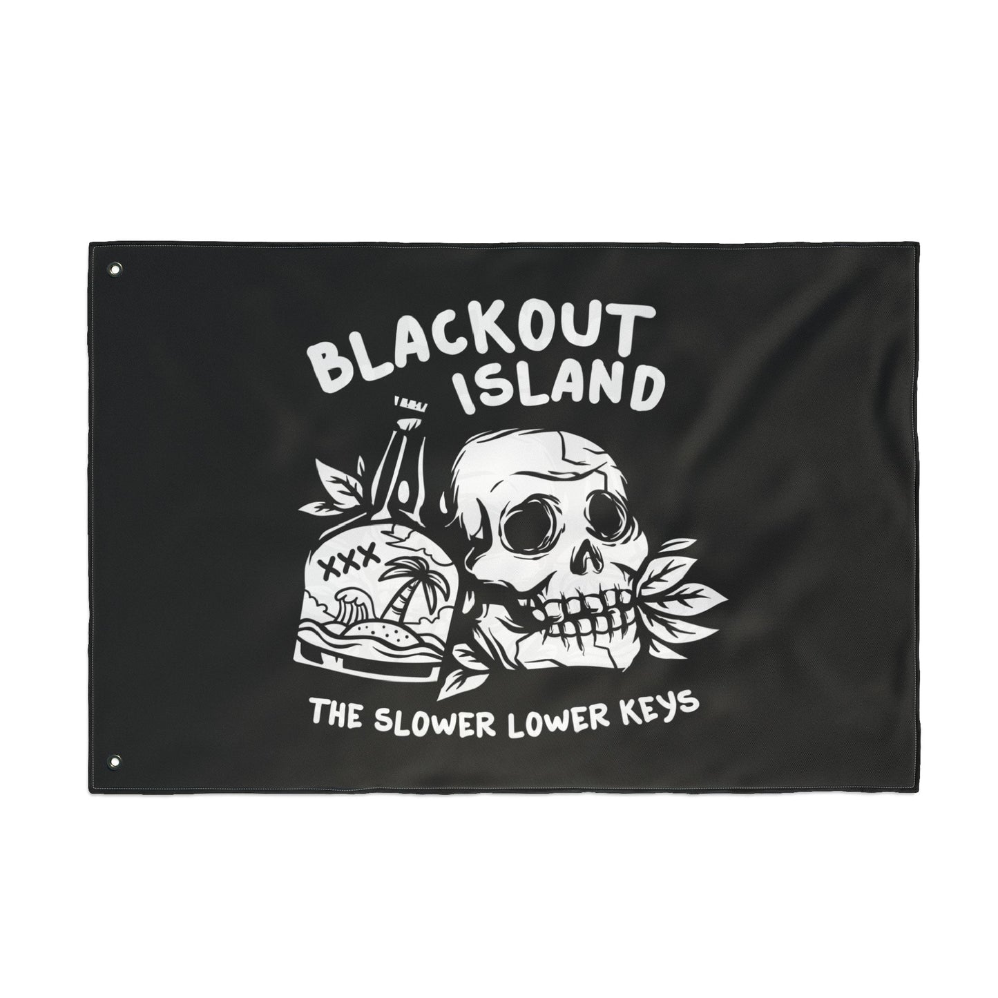 Blackout Island Logo w/ Slower Lower Keys Boat Flag