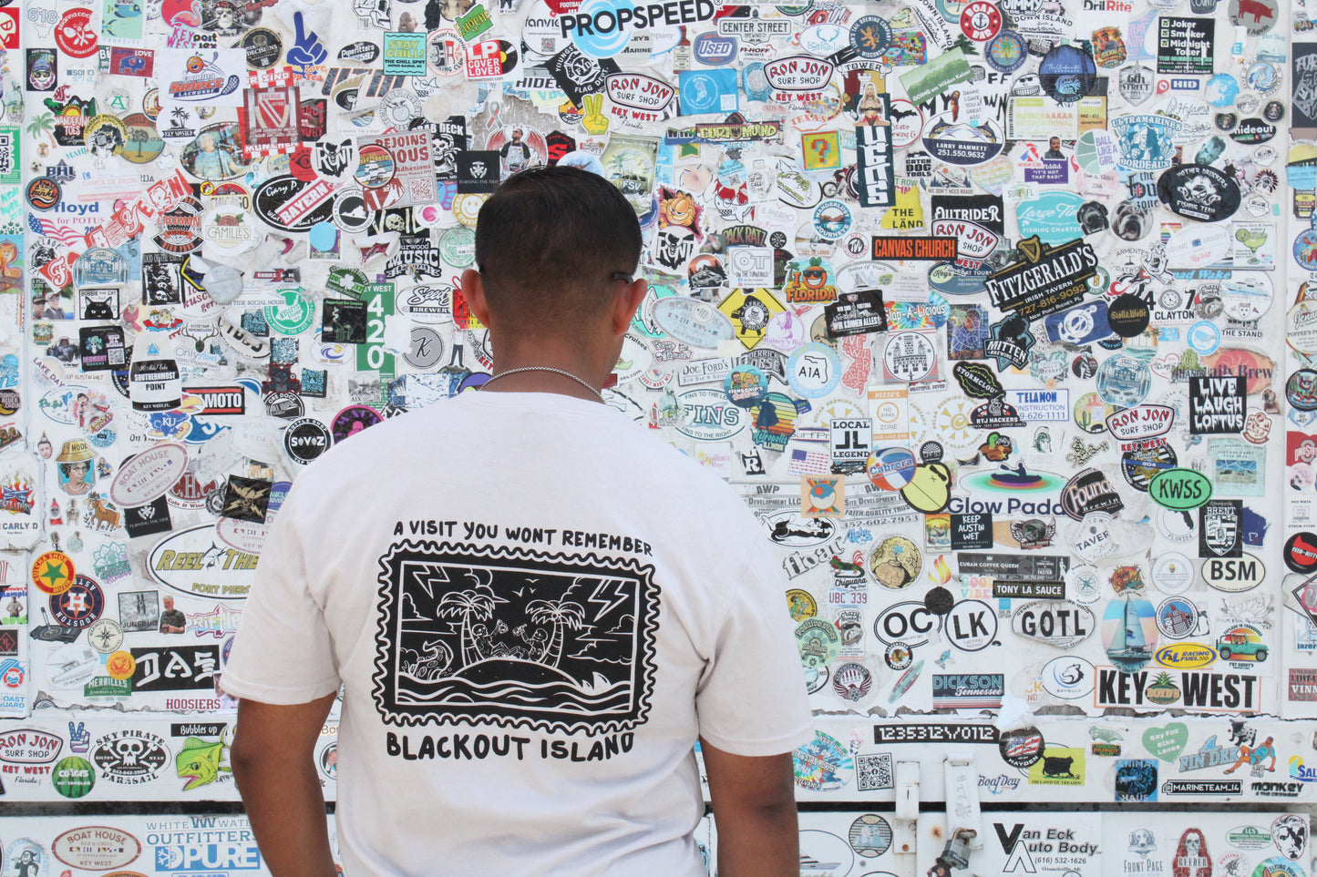 A Visit You Wont Remember Reverse Blackout Island Tee