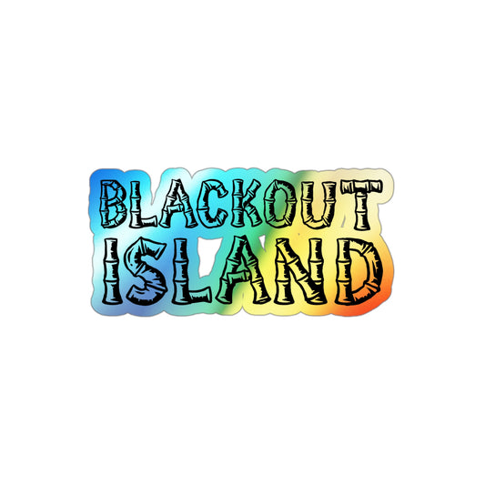 Blackout Island Bamboo Holographic Waterproof Sticker