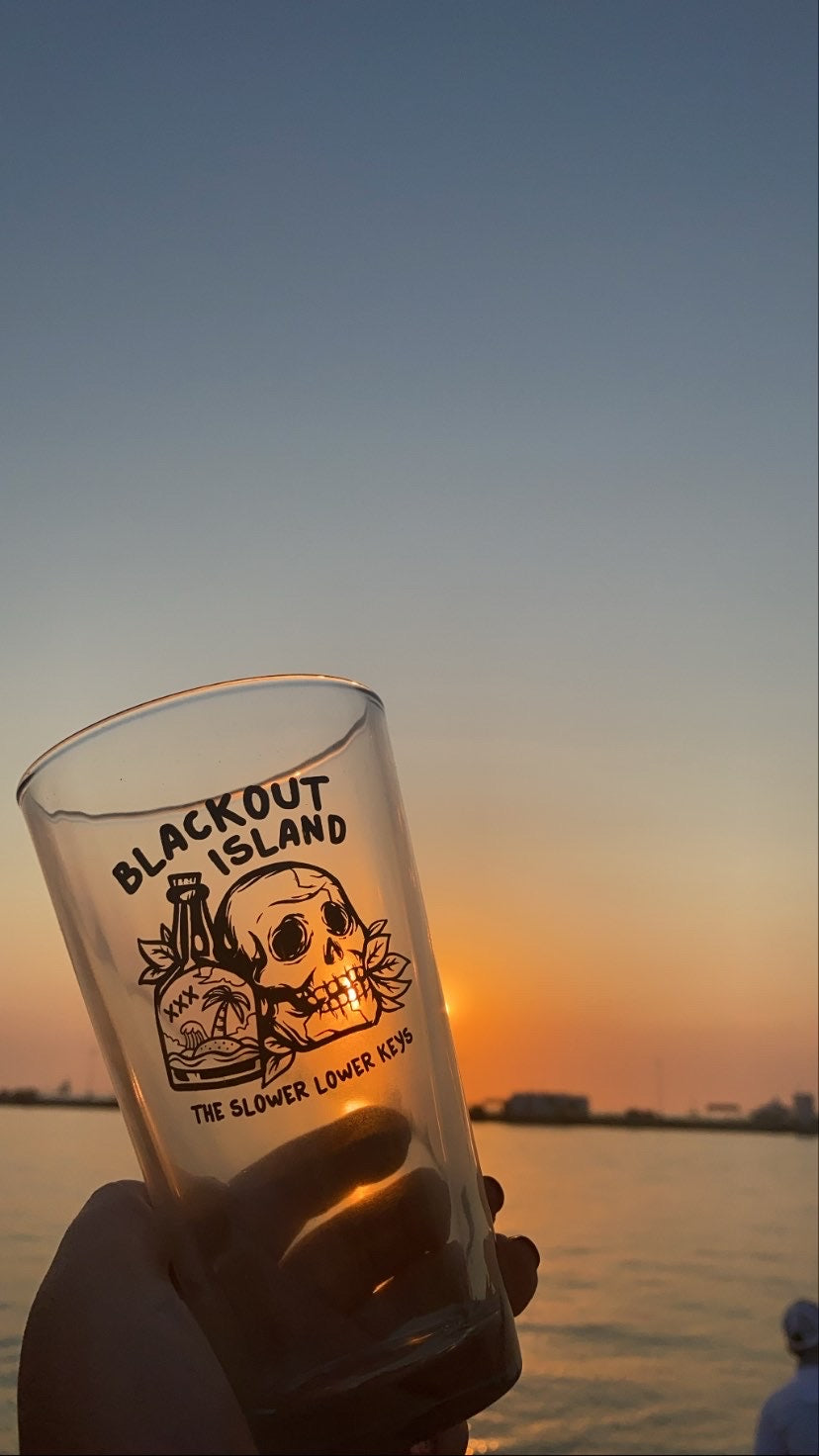 Blackout Island Logo Pint Glass