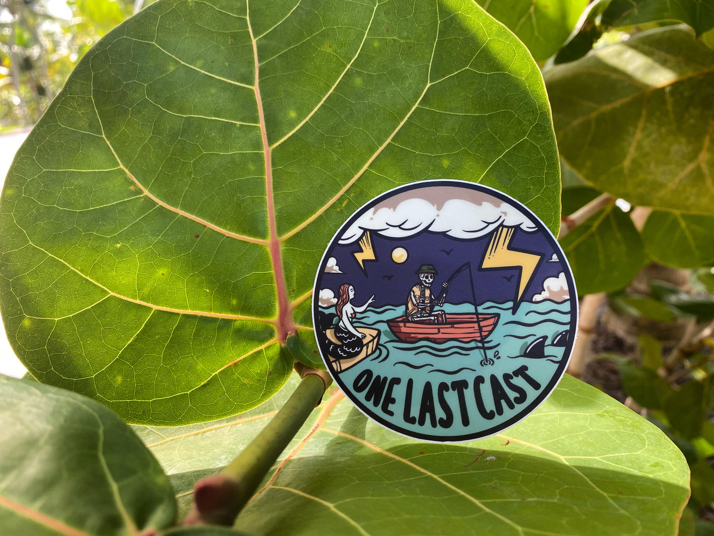 One Last Cast Waterproof Sticker