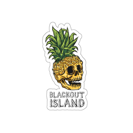 Pineapple Skull Waterproof Sticker