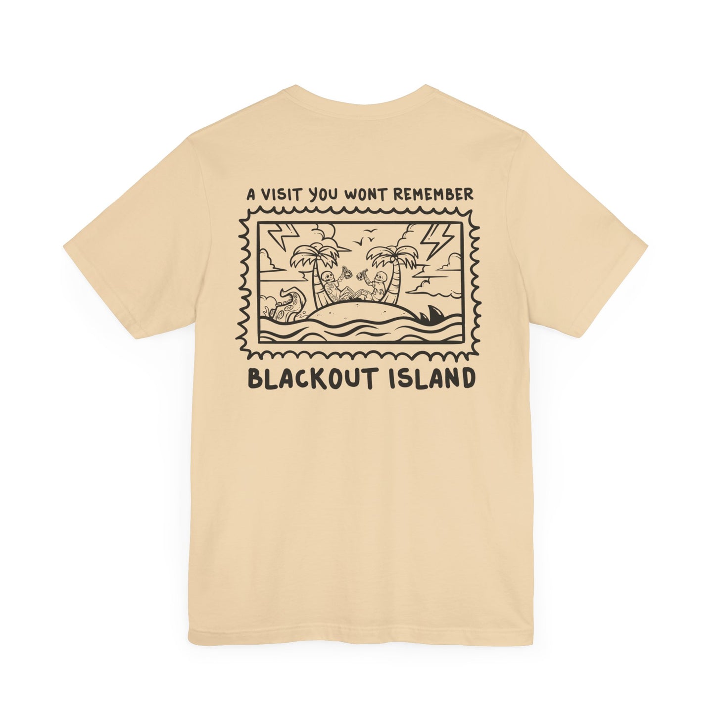 A Visit You Wont Remember Blackout Island T-Shirt Short Sleeve Tee