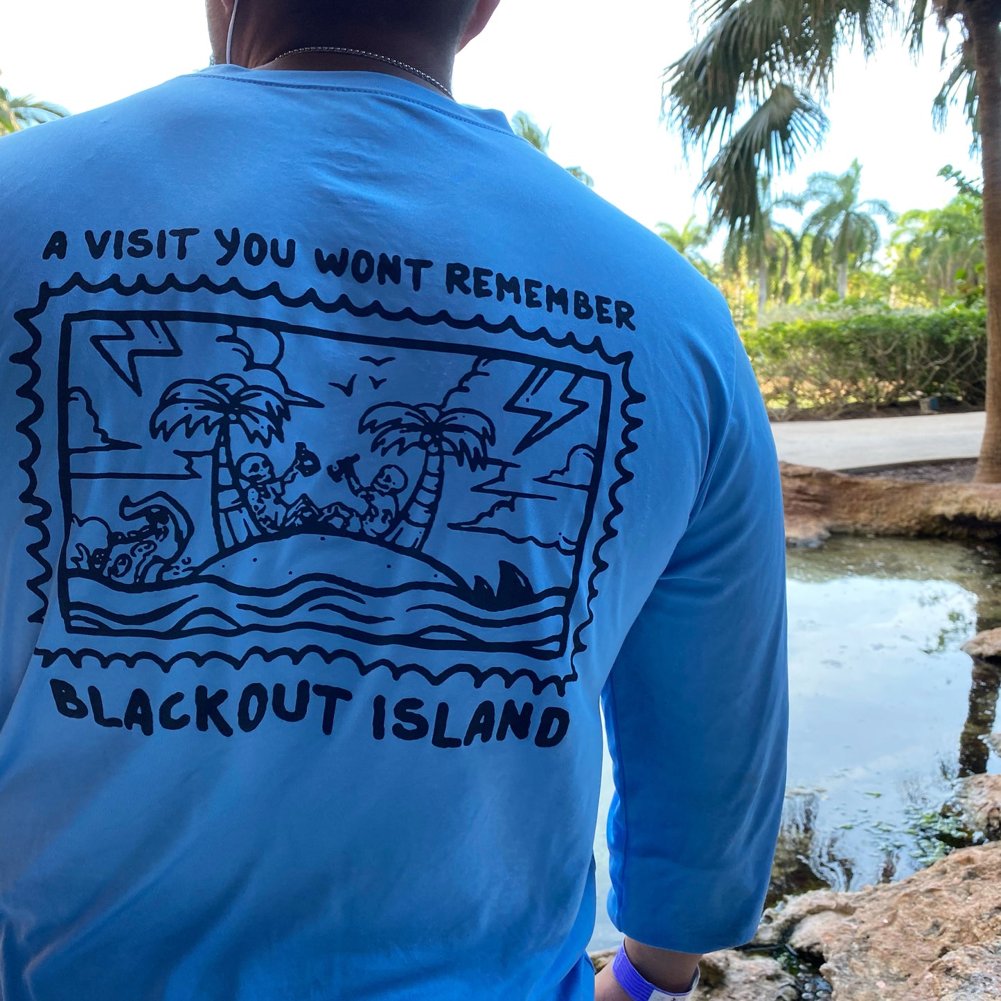 Blackout Island A Visit You Won't Remember SPF Fishing Performance Shirt