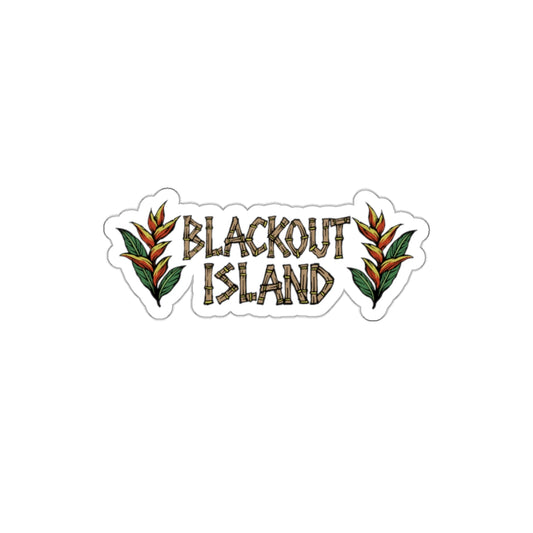 Heliconia Blackout Island Sticker