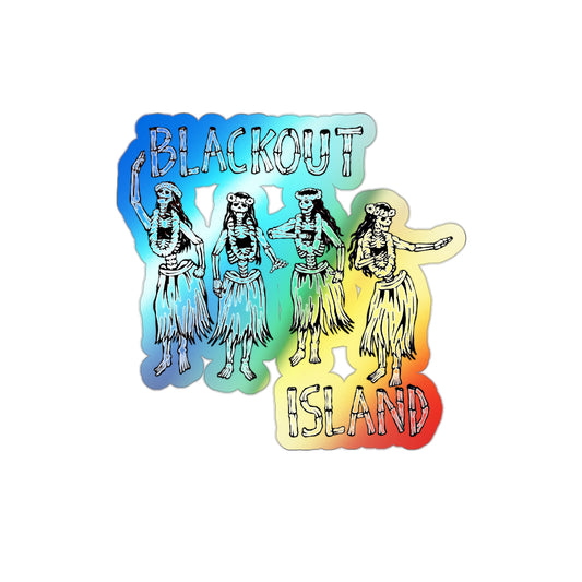 Hula Girls Holographic Sticker
