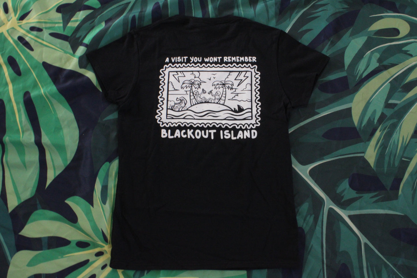 A Visit You Wont Remember Blackout Island T-Shirt Short Sleeve Tee