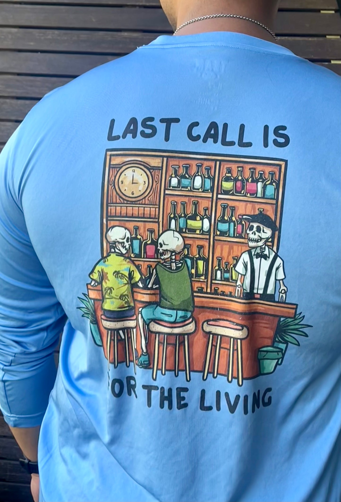 Last Call is for the Living SPF Fishing Performance Shirt