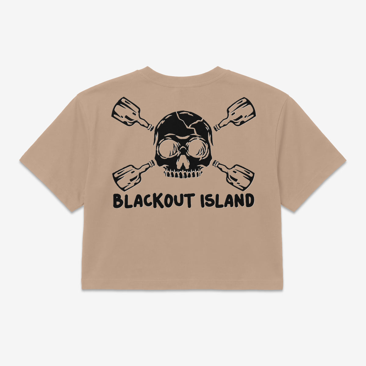 Skull and Bottles Reverse - Blackout Island | Crop Top