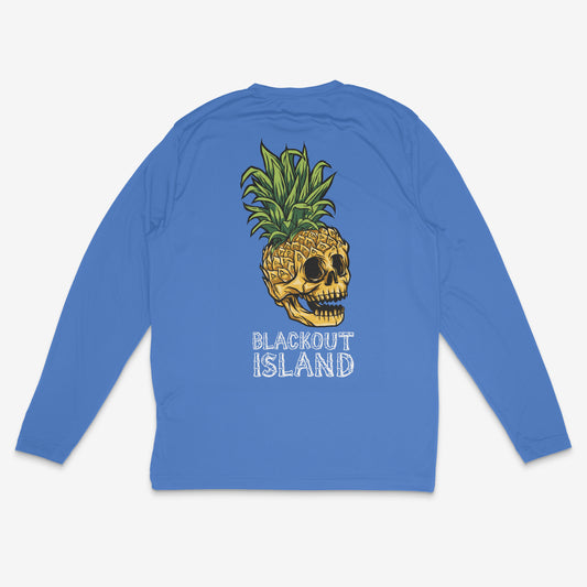 Pineapple Skull SPF Fishing Long Sleeve Performance Shirt
