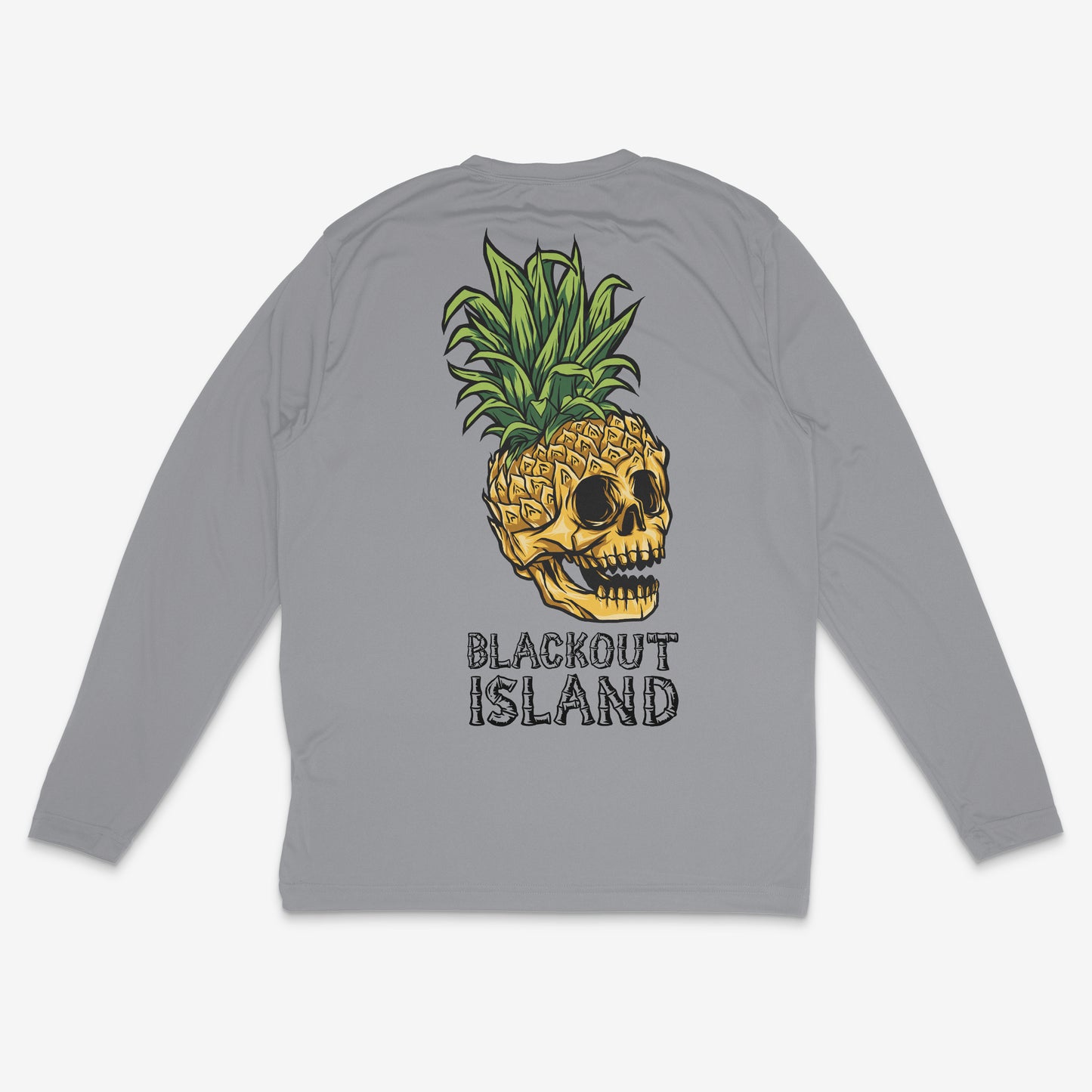 Pineapple Skull SPF Fishing Long Sleeve Performance Shirt