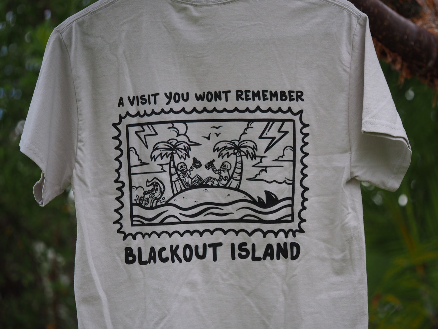 A Visit You Wont Remember Blackout Island T-Shirt Short Sleeve Tee