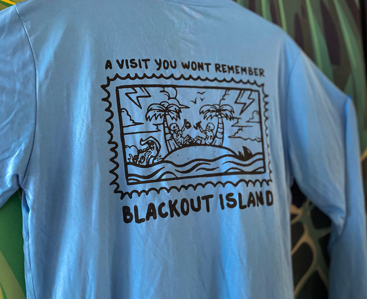 Blackout Island A Visit You Won't Remember SPF Fishing Performance Shirt